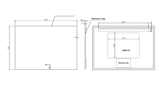 Зеркало с подсветкой Armadi Art 543-100-B 100 см чёрный
